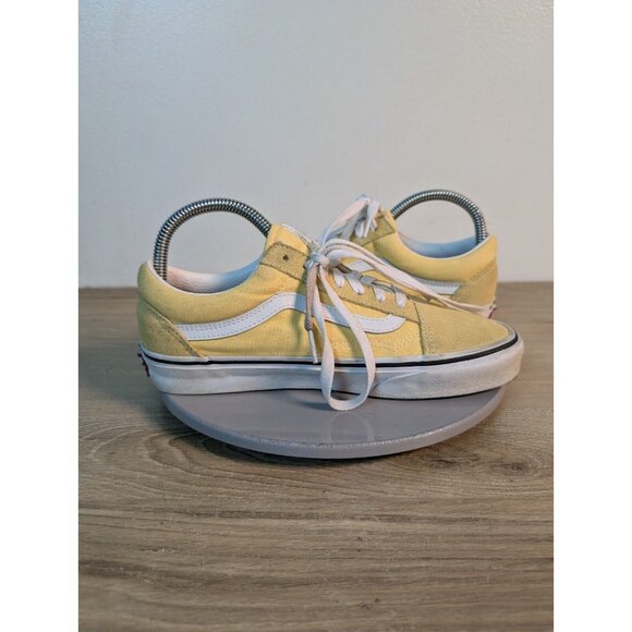 Vans Shoes Mens 6 / Womens 7.5 Old Skool Skateboarding Low Yellow Suede - Picture 8 of 10